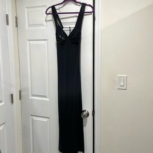 Zara black shimmer cocktail formal maxi dress size S small